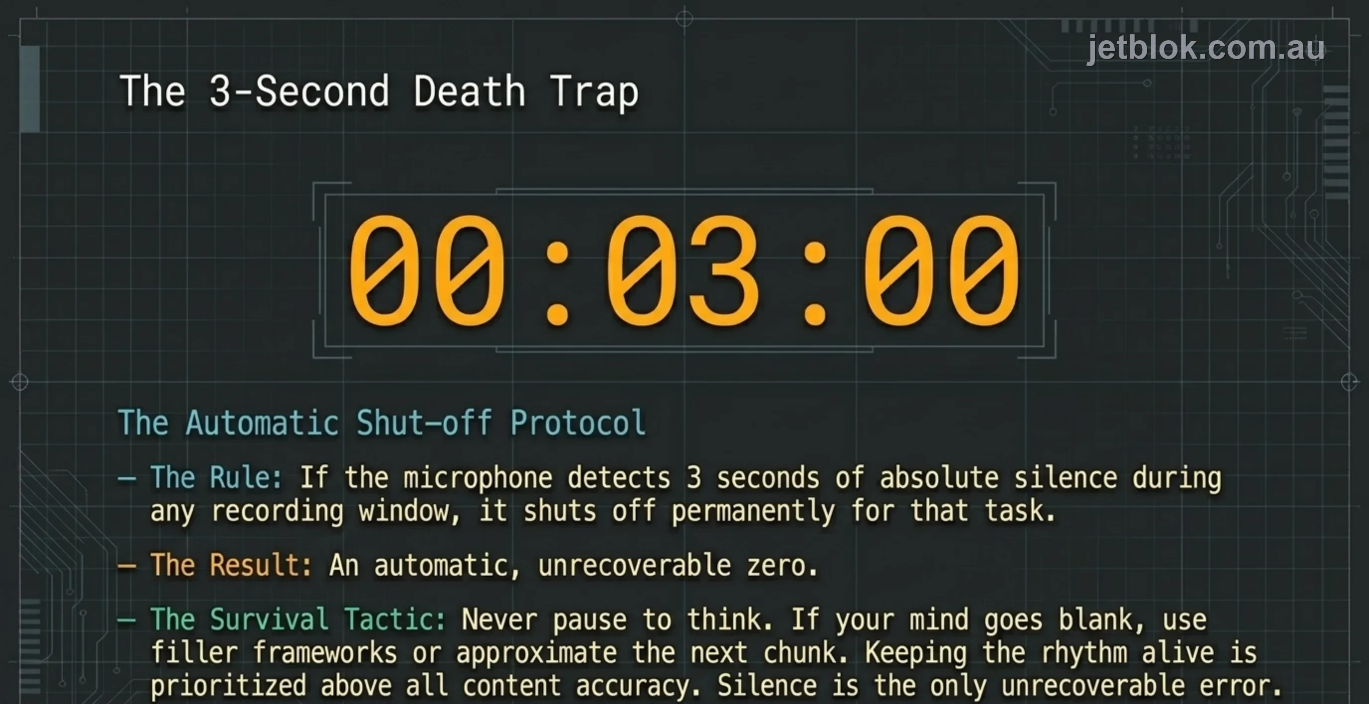 The 3-second death trap — silence shuts off the microphone permanently