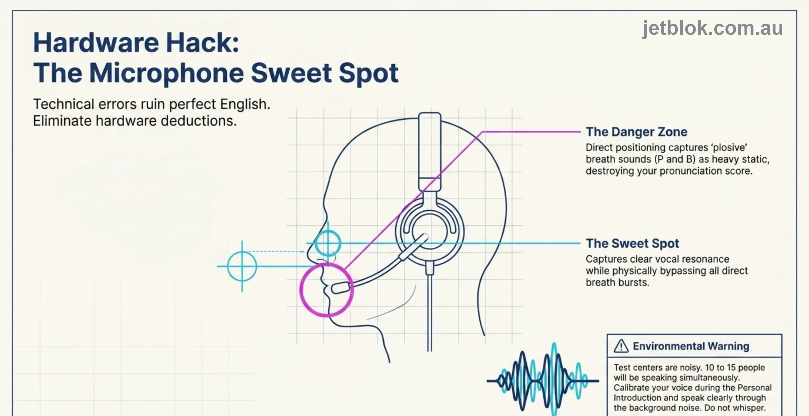 Microphone sweet spot — danger zone vs optimal positioning